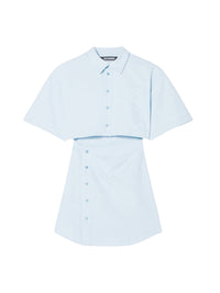 Robe courte Arles boutonnée - Light Blue