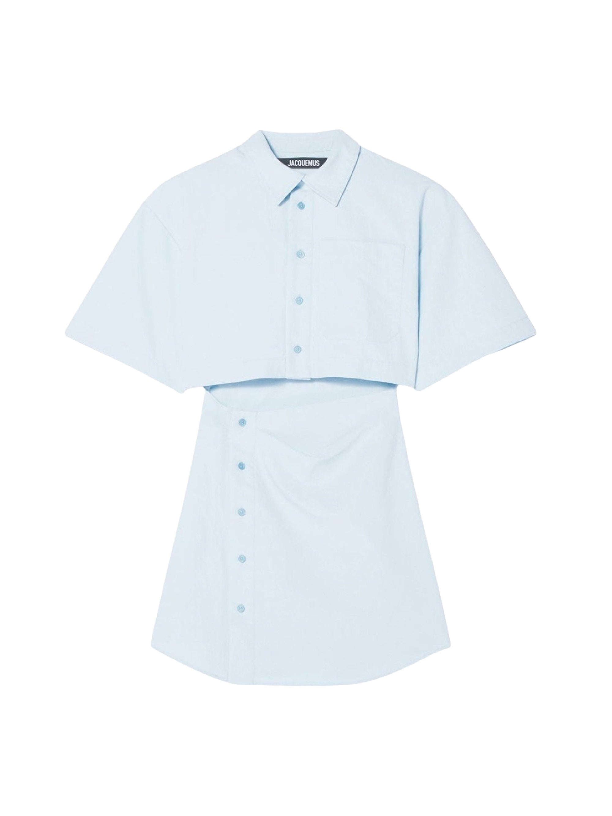 Robe courte Arles boutonnée - Light Blue