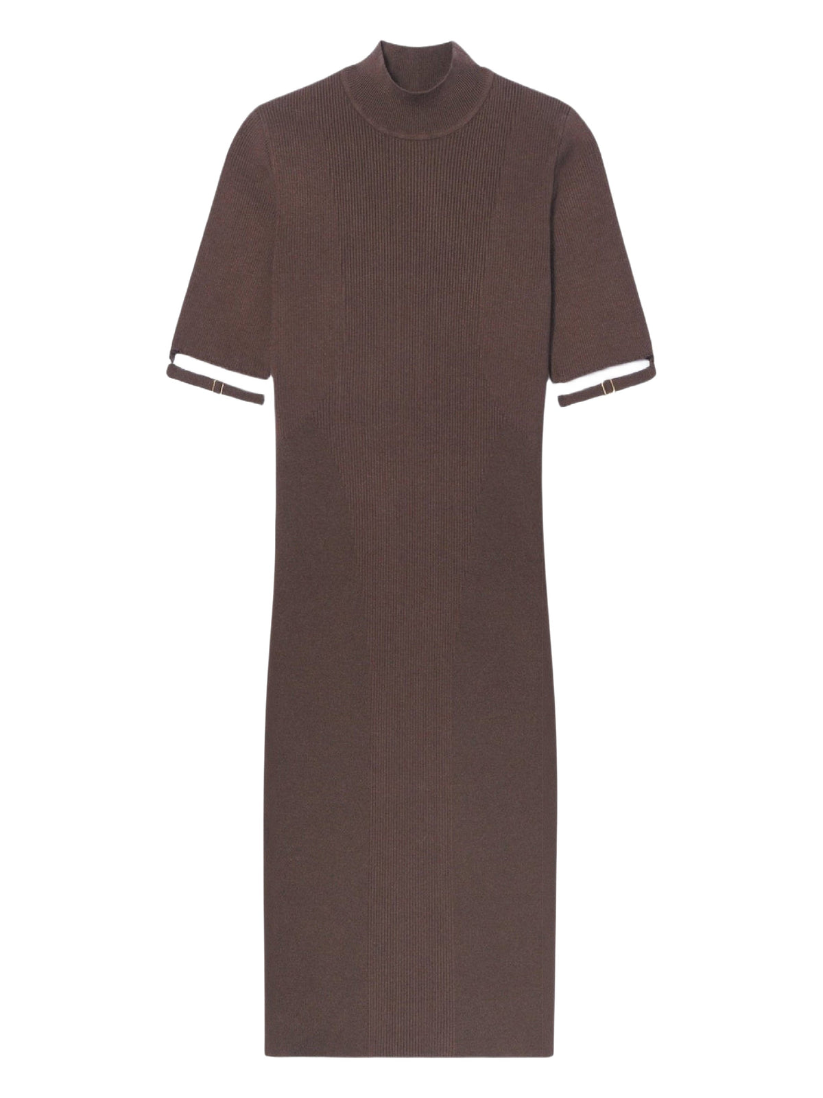 120€ / 2 sold //11 QTY / ST18%   Robe courte Torre en maille - Dark Brown