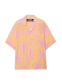 PRINT ORANGE/PINK FLOWERS LA CHEMISE JEAN