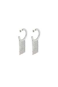 Créoles en mesh Pixel - Silver