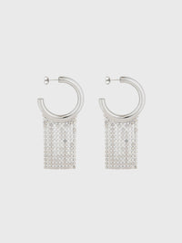 Créoles en mesh Pixel - Silver