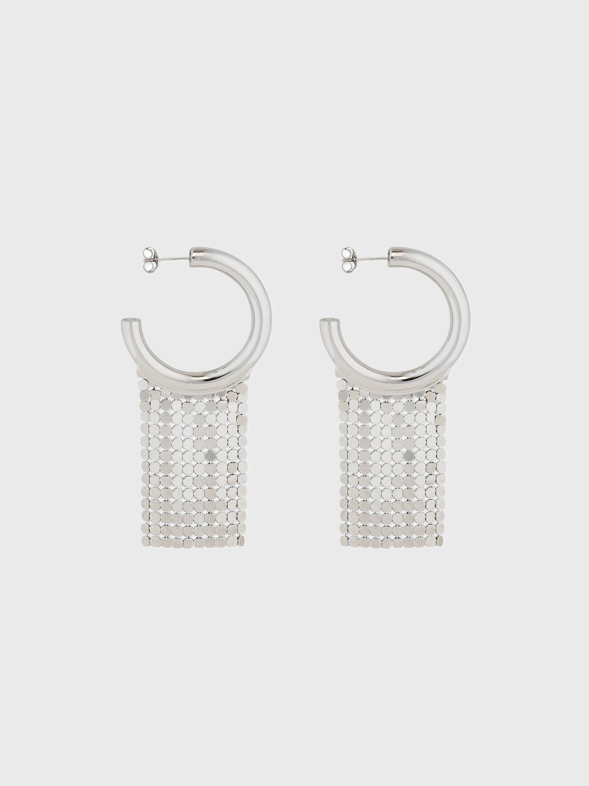 Créoles en mesh Pixel - Silver