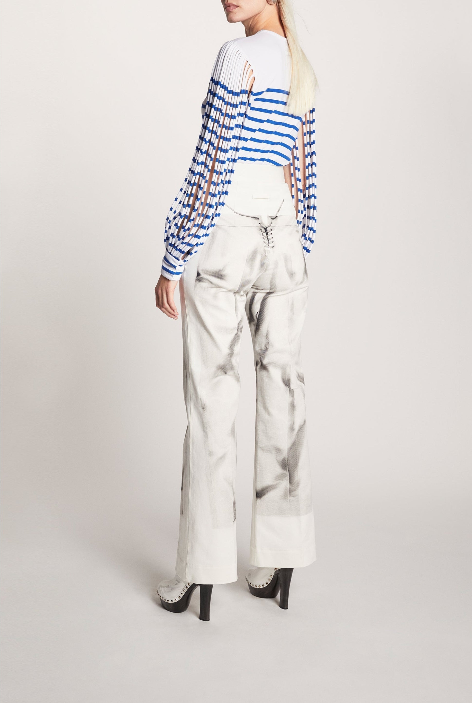 Pantalon Les Marins imprimé - White & Black