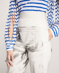 Pantalon Les Marins imprimé - White & Black