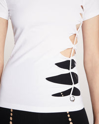 T-shirt Les Marins ajouré - White