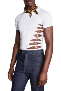 T-shirt Les Marins ajouré - White