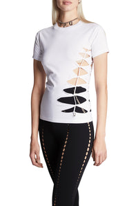 T-shirt Les Marins ajouré - White