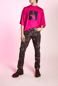 T-shirt unisexe Les Marins à manches évasées - Pink Shocking