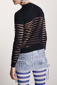 Pull unisexe Les Marins à rayures - Navy
