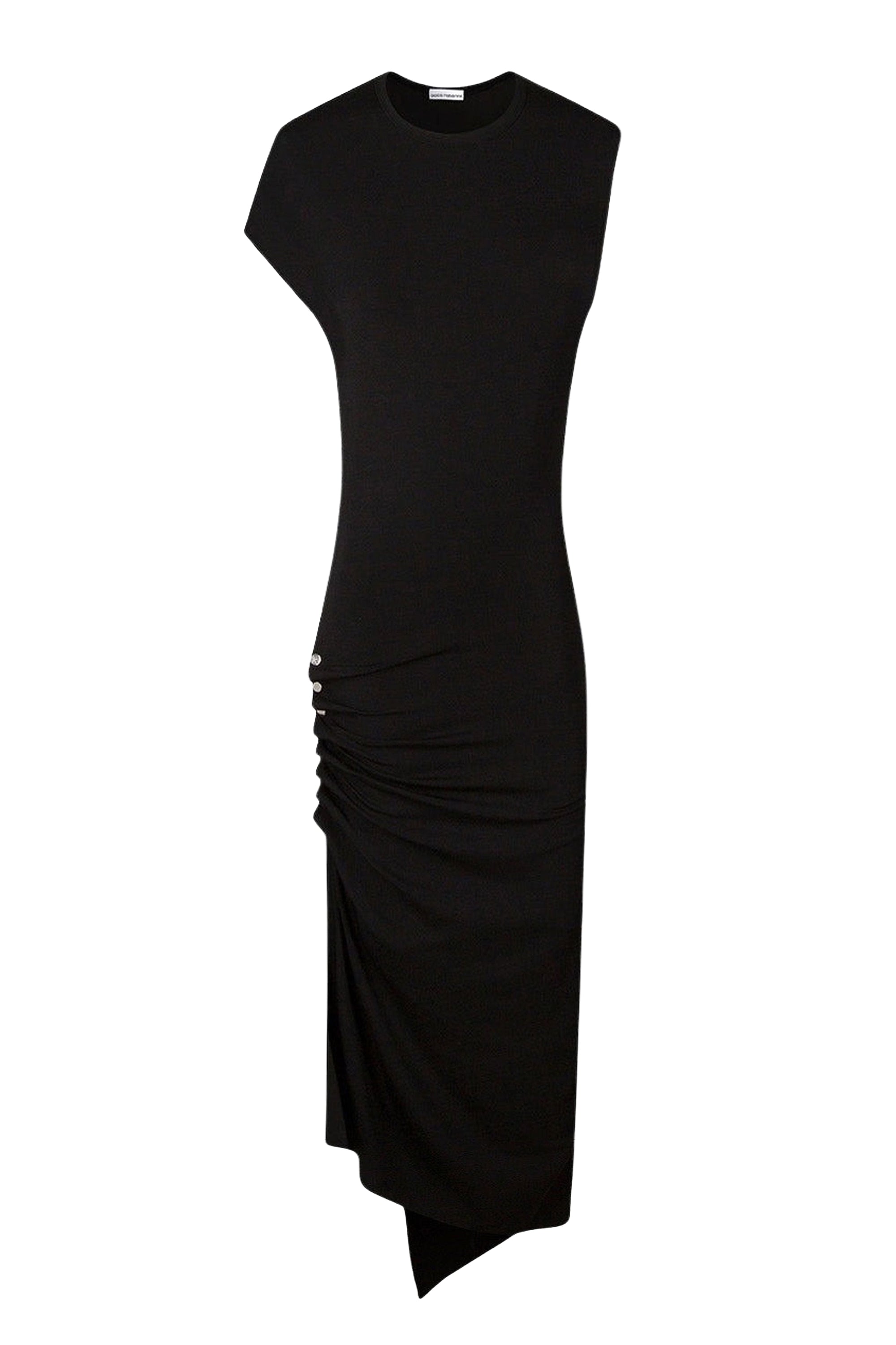 Robe mi-longue drapée - Black