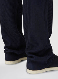 NAVY KNITTED PANTS
