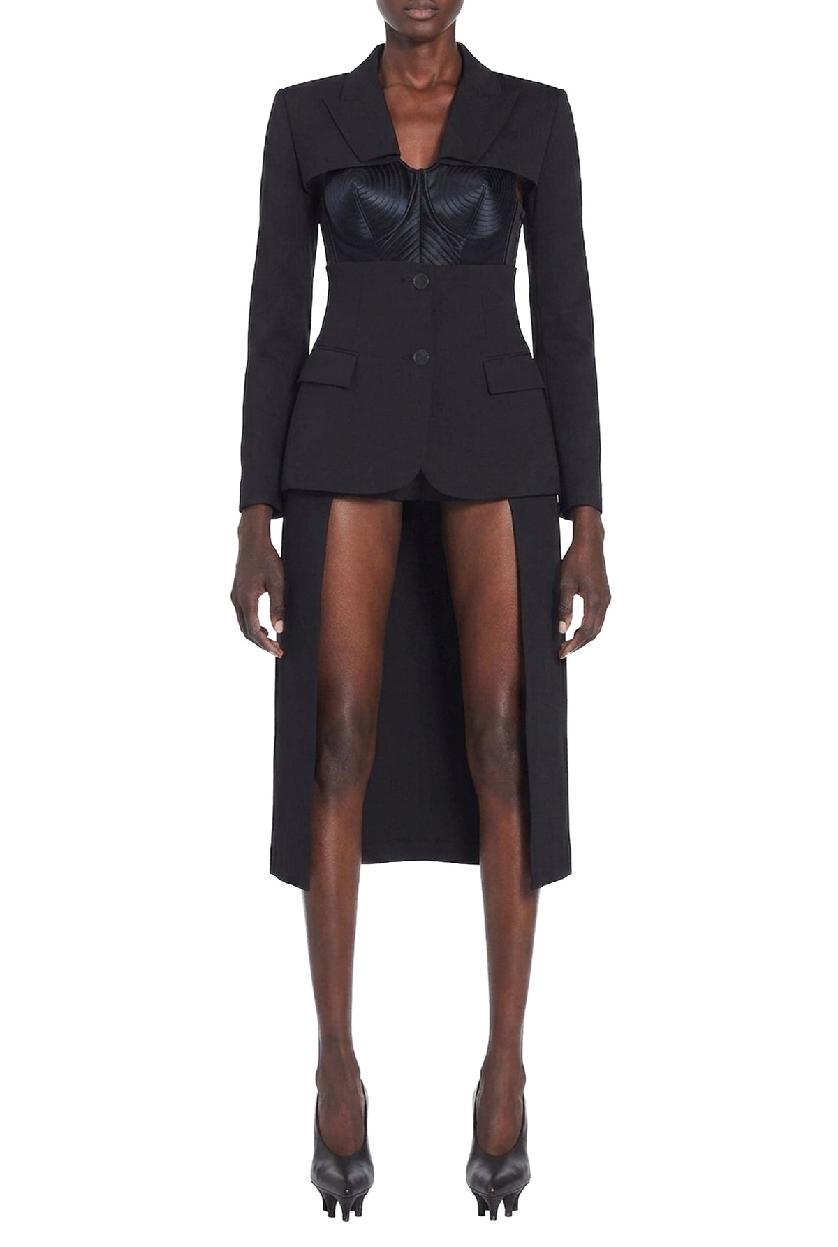 Jupe-short JPG x Lotta Volkova en laine - Black