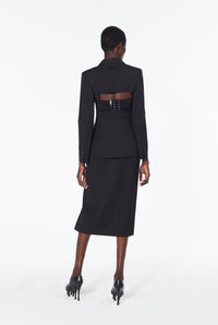 Jupe-short JPG x Lotta Volkova en laine - Black