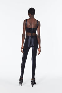 Legging JPG x Lotta Volkova en satin - Black