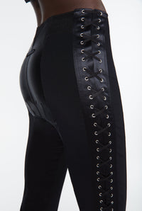 Legging JPG x Lotta Volkova en satin - Black