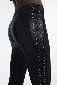 Legging JPG x Lotta Volkova en satin - Black