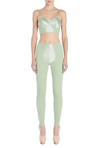 Legging JPG x Lotta Volkova en satin - Mint