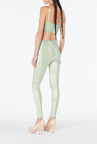 Legging JPG x Lotta Volkova en satin - Mint