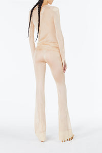 Pantalon JPG x Lotta Volkova évasé - Light Nude