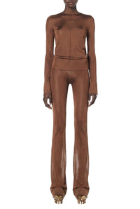 Pantalon JPG x Lotta Volkova évasé - Brown