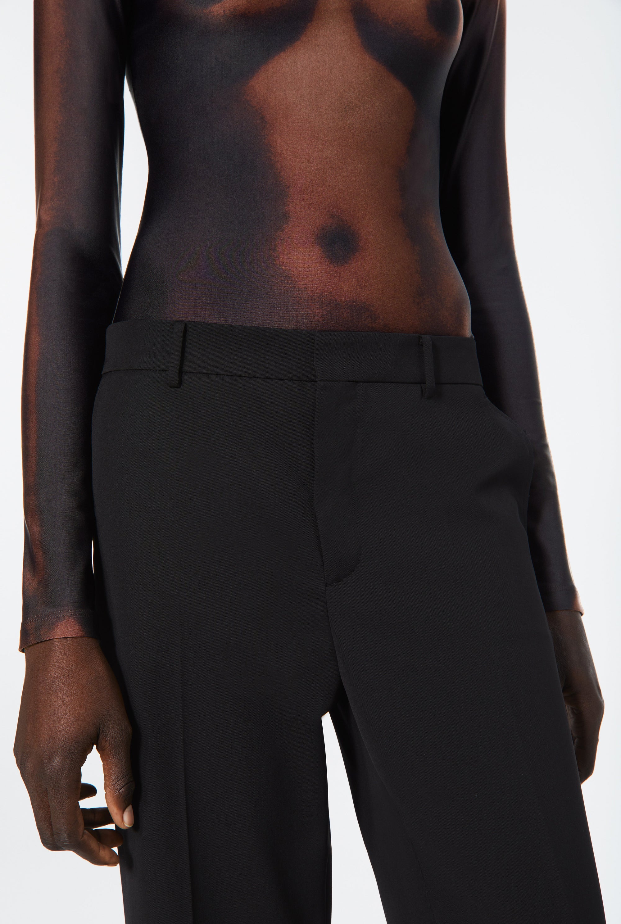 Pantalon JPG x Lotta Volkova en laine - Black