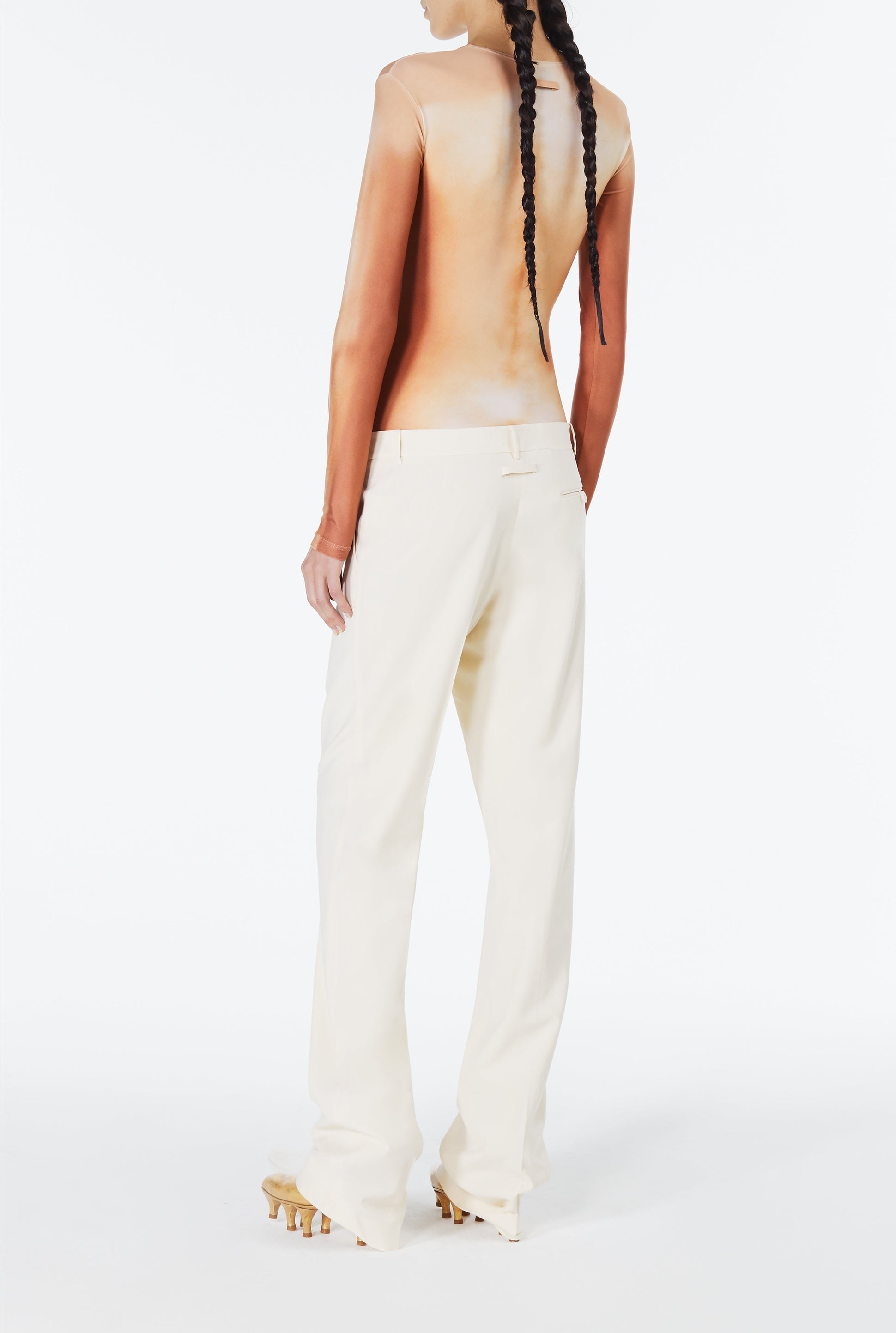 Pantalon JPG x Lotta Volkova en laine - Beige