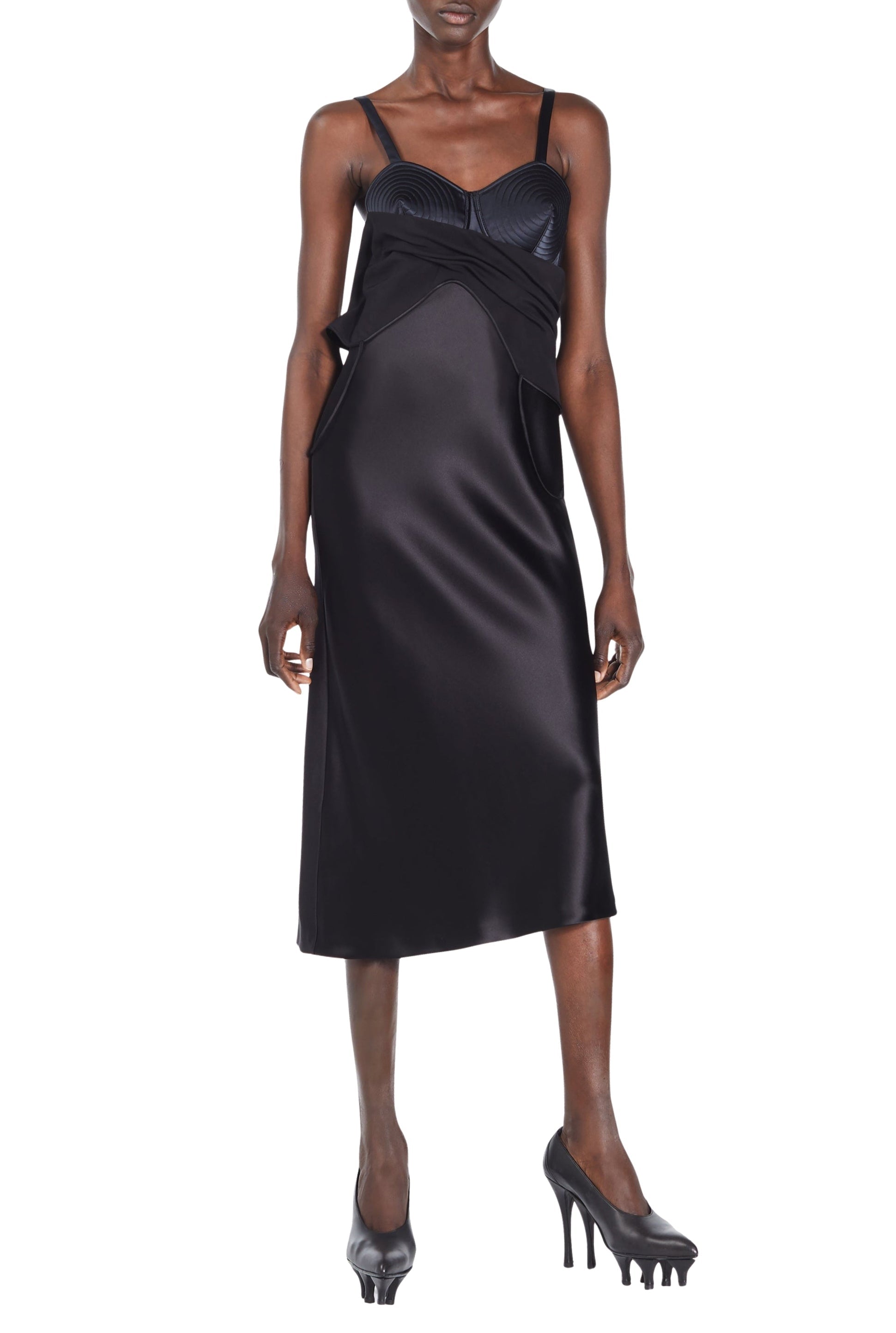 Robe JPG x Lotta Volkova en soie - Black