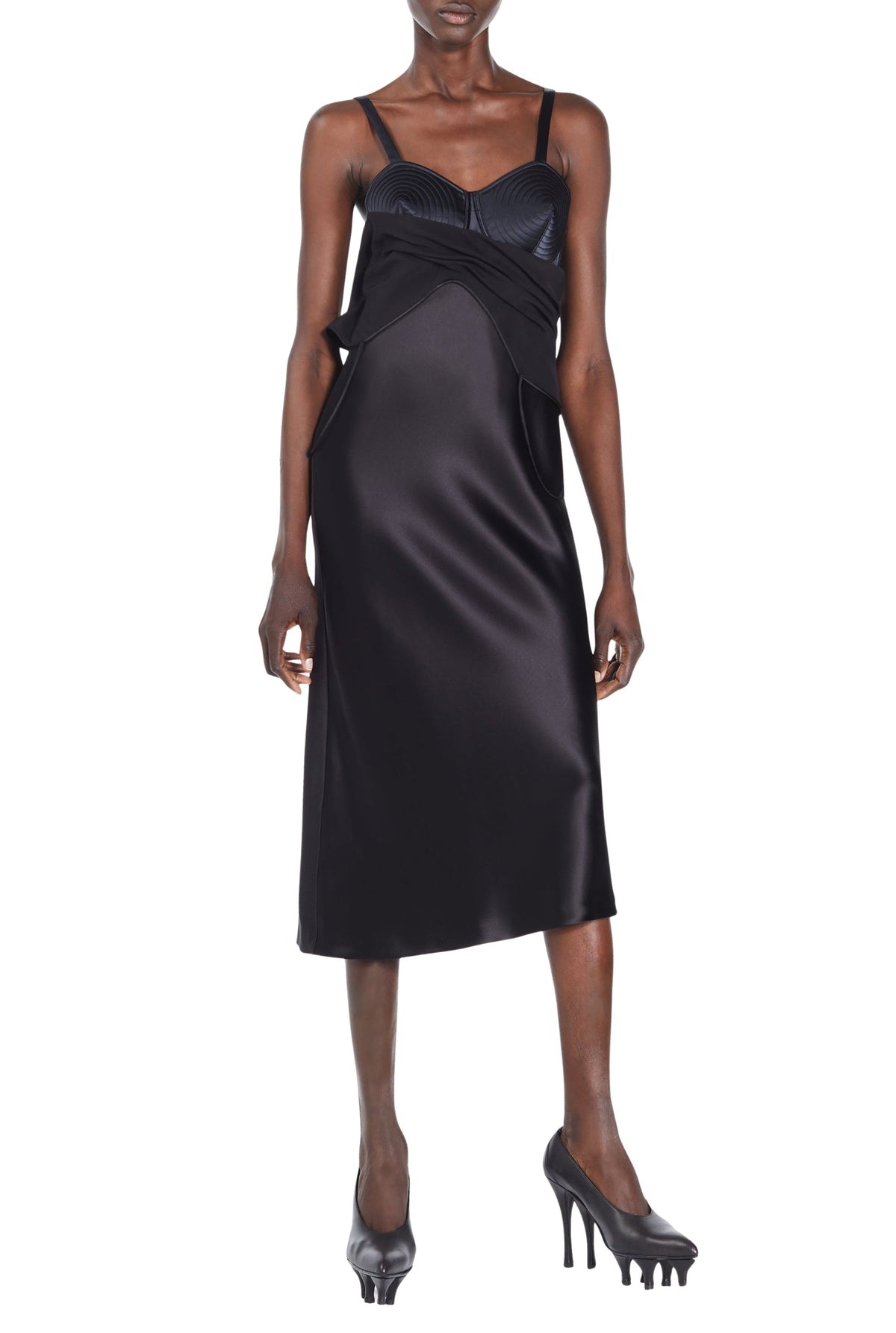 Robe JPG x Lotta Volkova en soie - Black