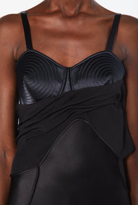 Robe JPG x Lotta Volkova en soie - Black