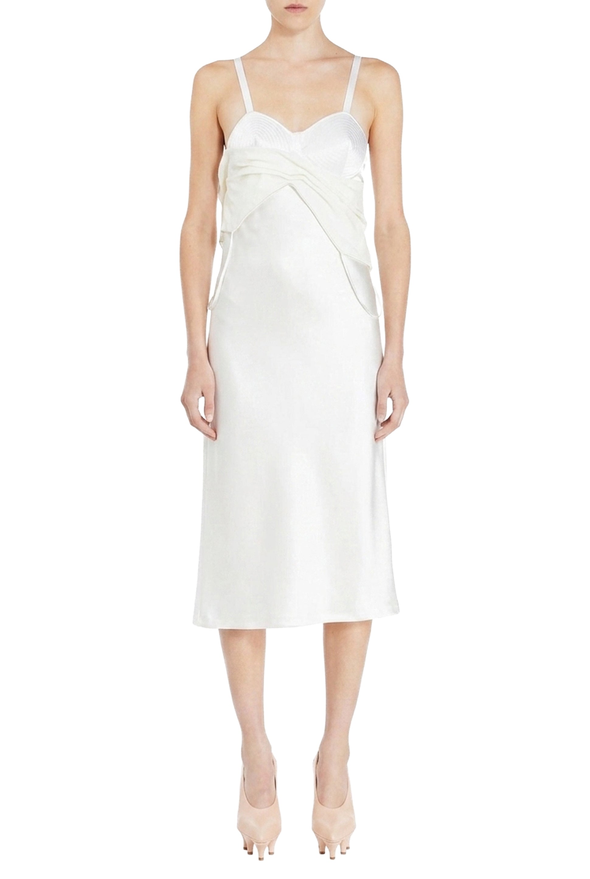 JPG x Lotta Volkova silk dress - White