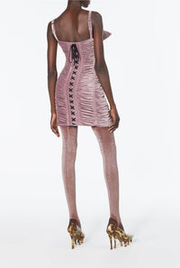 Robe JPG x Lotta Volkova en velours - Purple & Black