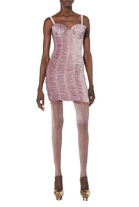 Robe JPG x Lotta Volkova en velours - Purple & Black