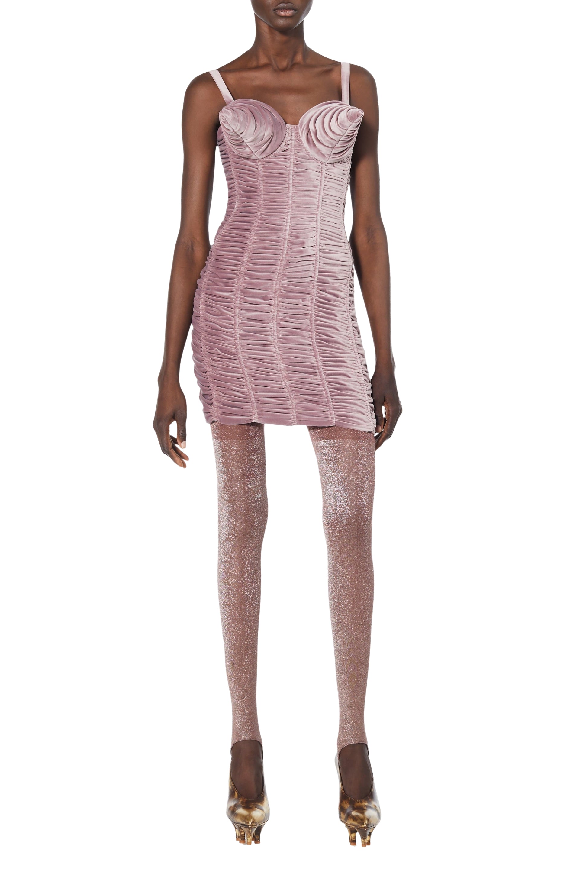 Robe JPG x Lotta Volkova en velours - Purple & Black