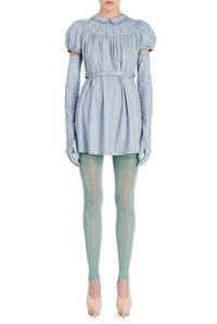 Robe courte JPG x Lotta Volkova en cuir - Blue
