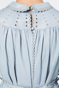Robe courte JPG x Lotta Volkova en cuir - Blue
