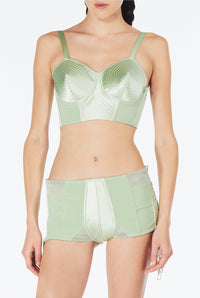 Brassière JPG x Lotta Volkova en satin - Mint