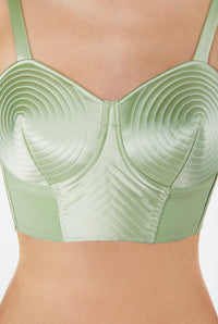 Brassière JPG x Lotta Volkova en satin - Mint