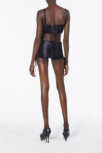 Boxer JPG x Lotta Volkova en satin - Black