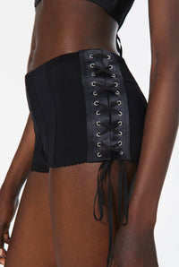 Boxer JPG x Lotta Volkova en satin - Black