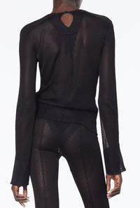 Top JPG x Lotta Volkova à manches longues - Black