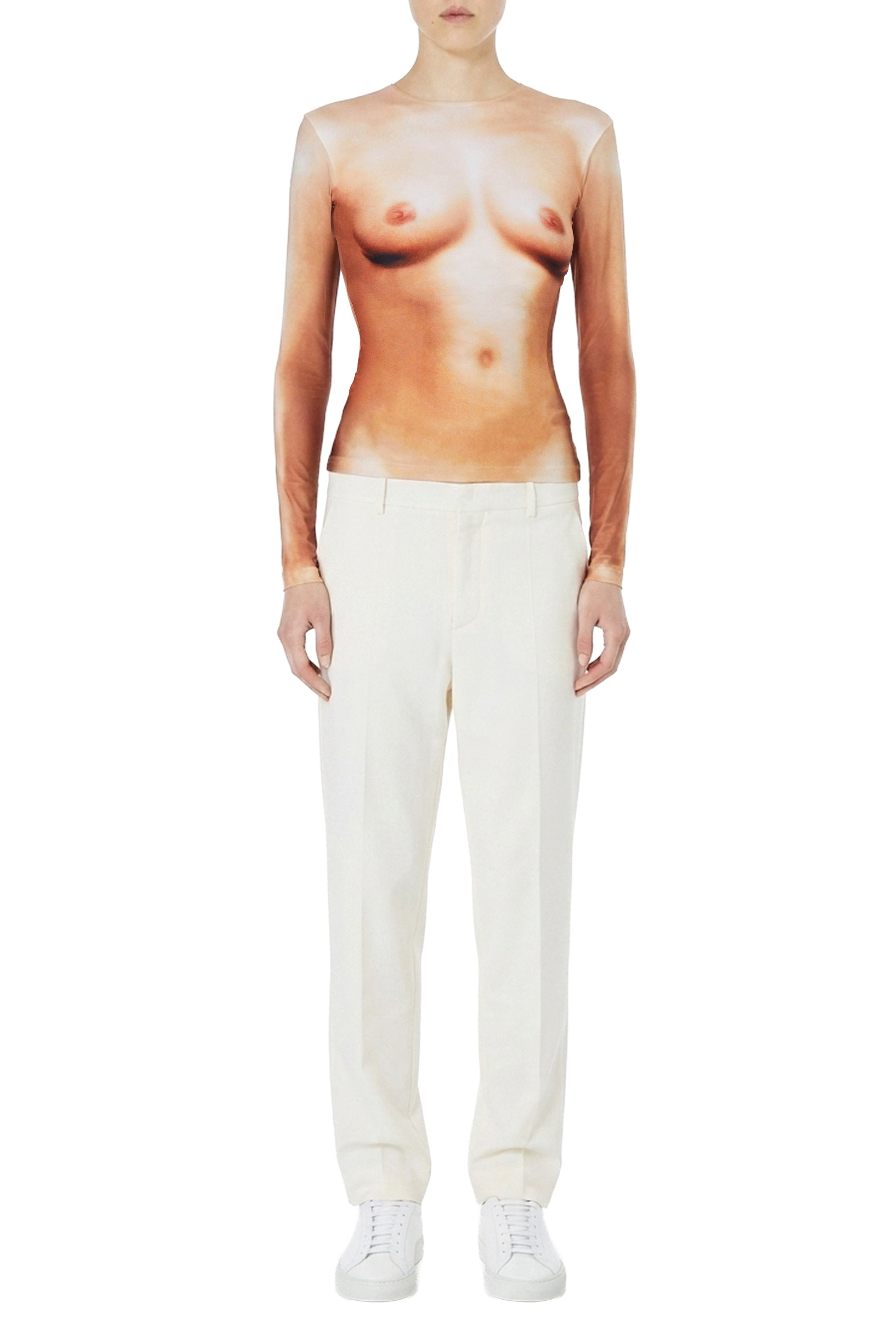 JPG x Lotta Volkova Print Top - Light Nude