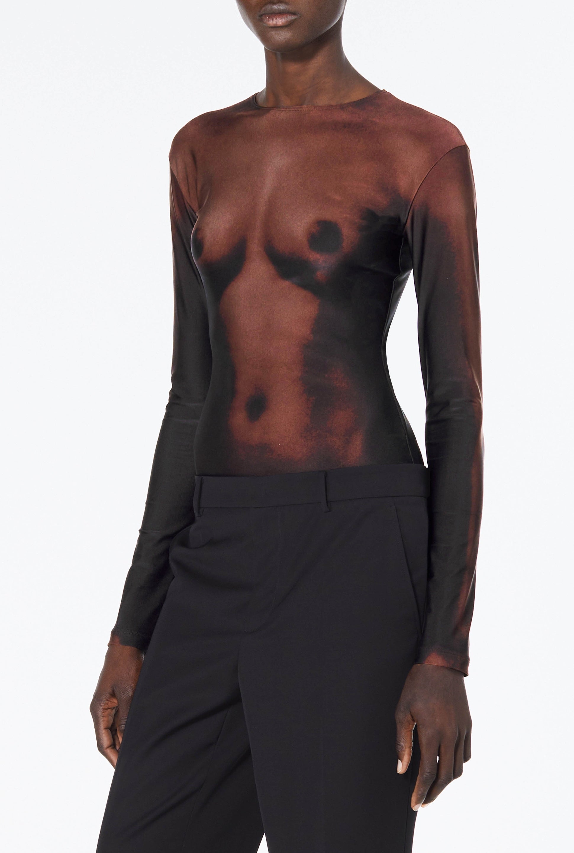 Top JPG x Lotta Volkova imprimé - Dark Nude