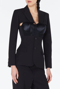 Blazer JPG x Lotta Volkova en laine - Black