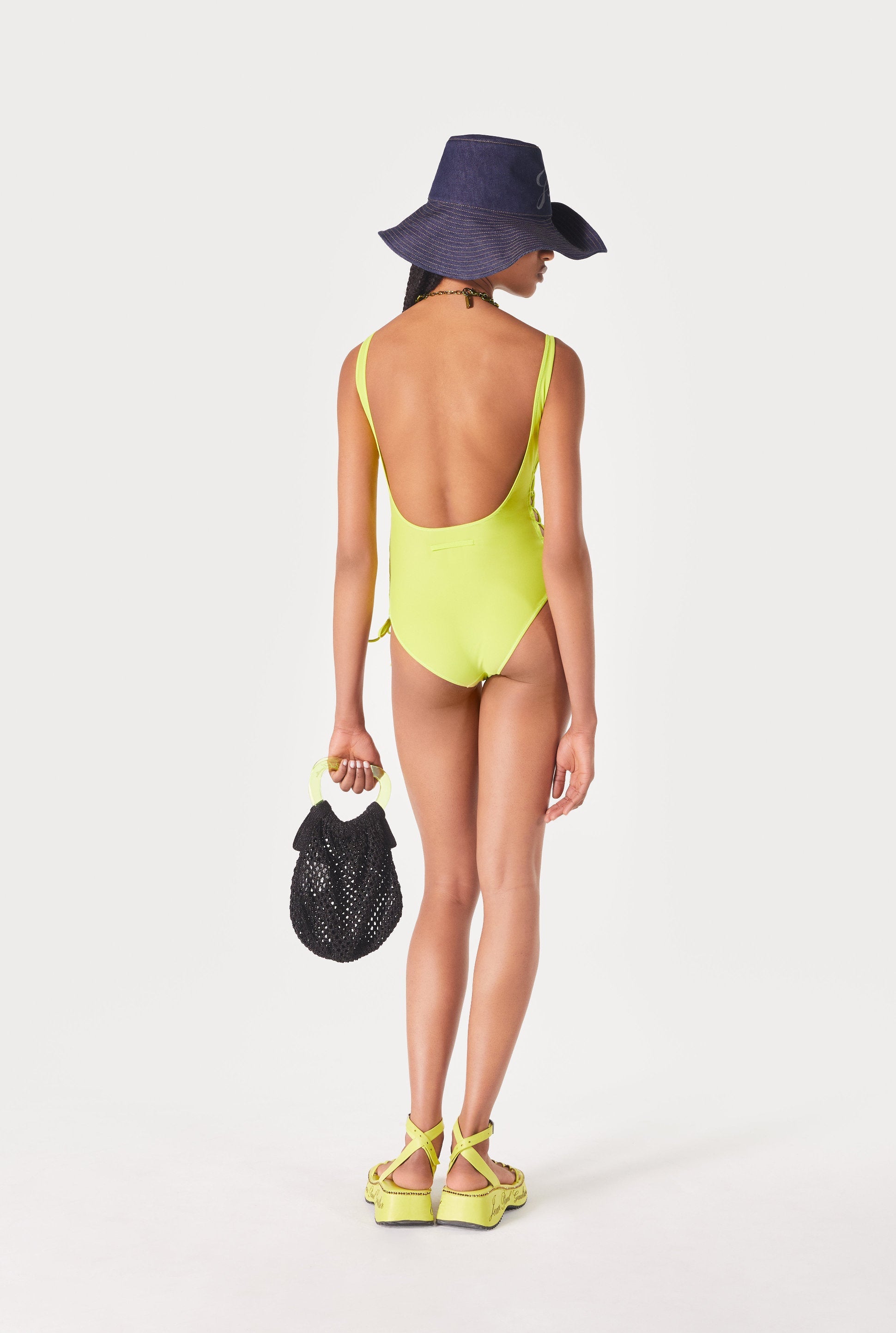Maillot une pièce Évidemment avec strass - Lime