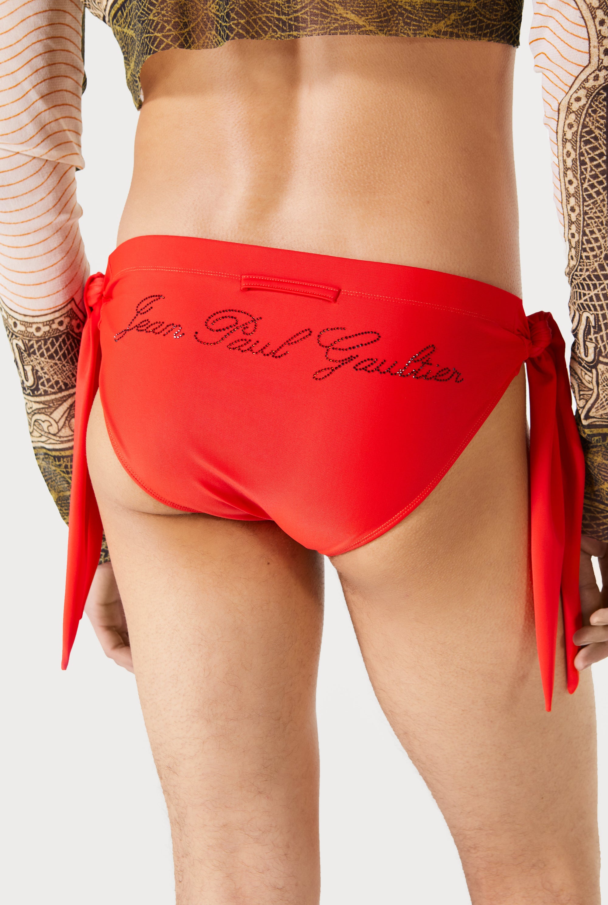 Maillot une pièce avec strass au dos - Red