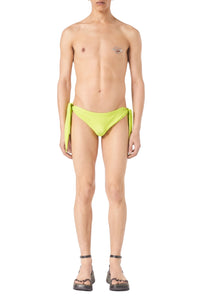 Swimsuit with rhinestones on the back - Lime