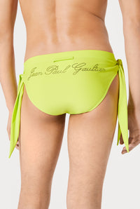Maillot une pièce avec strass au dos - Lime