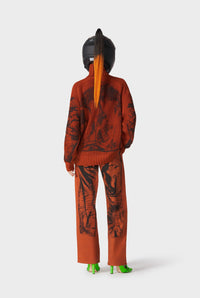Pull JPG x DSM imprimé en laine - Brick & Black