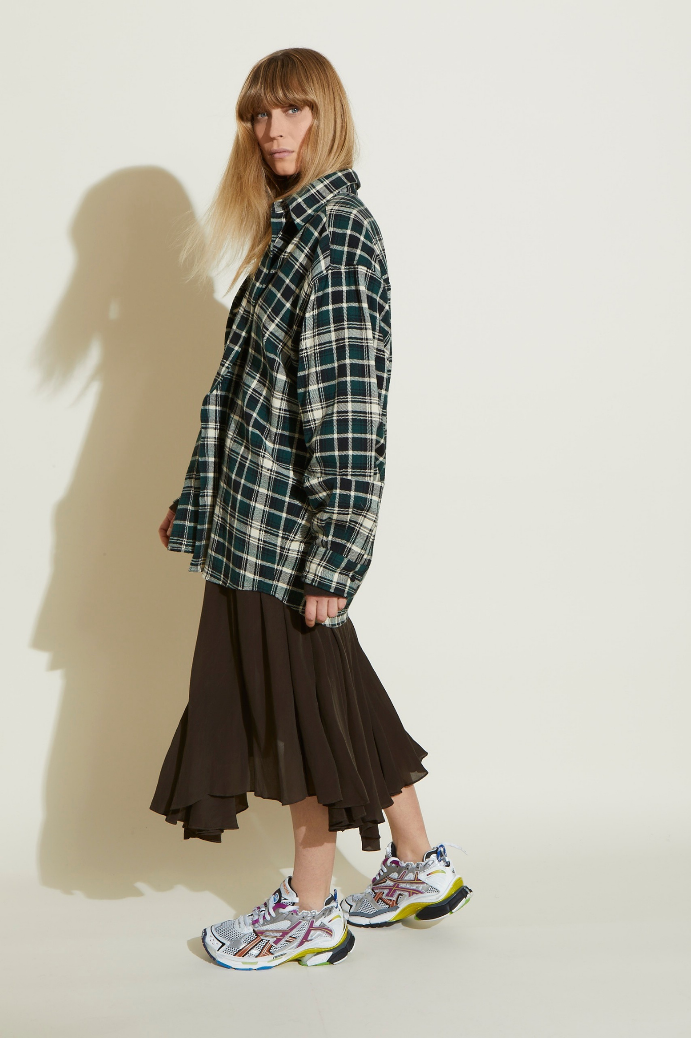 ZNOSTOCK_GREEN SKIRT SOL - Green